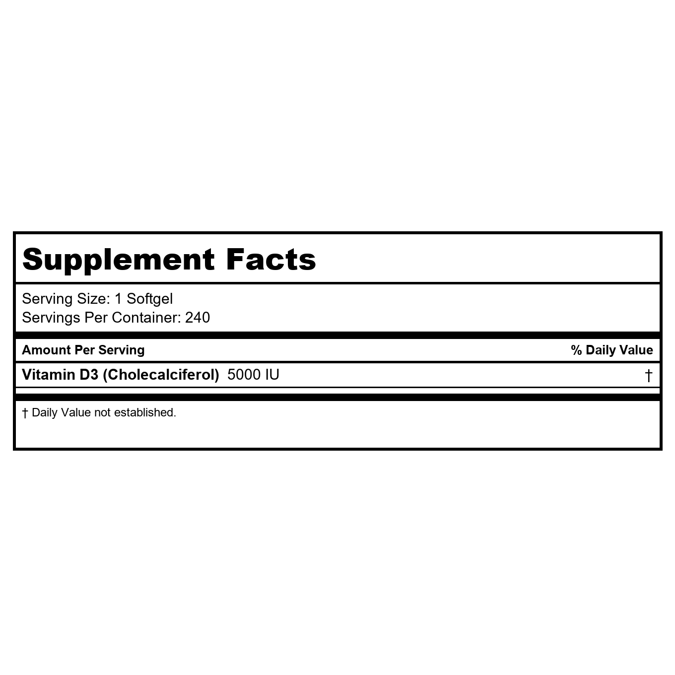 Nature's Way Vitamin D3 Max 240 Softgels - 15836 - 3 Pack