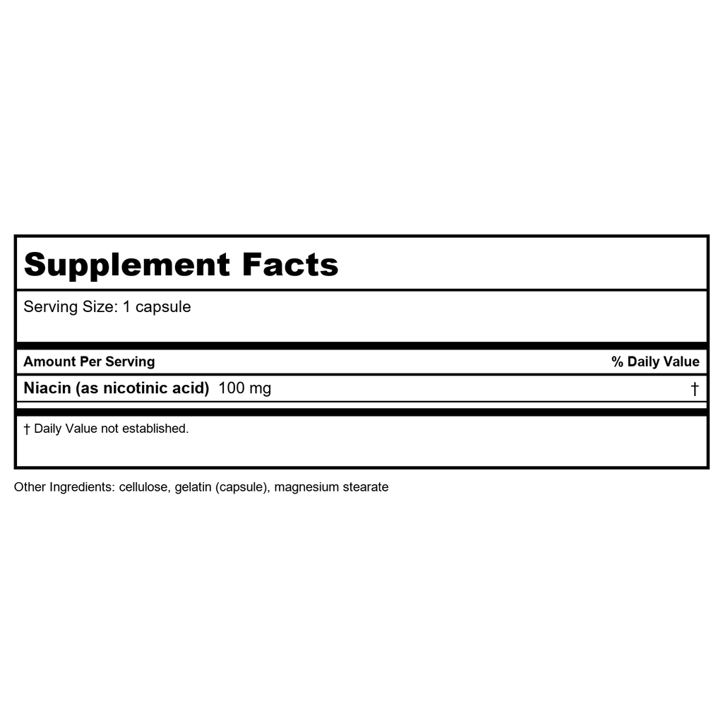 Nature's Way Niacin 100 Capsules - 4 Pack