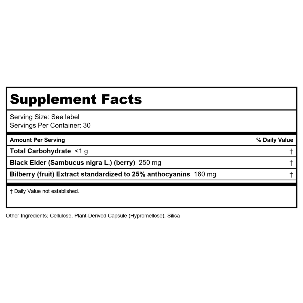Nature's Way Bilberry Standardized 60 Capsules - 3 Pack