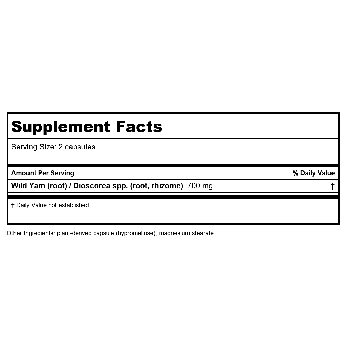 Nature's Way Wild Yam Root 180 Vcaps - 2 Pack