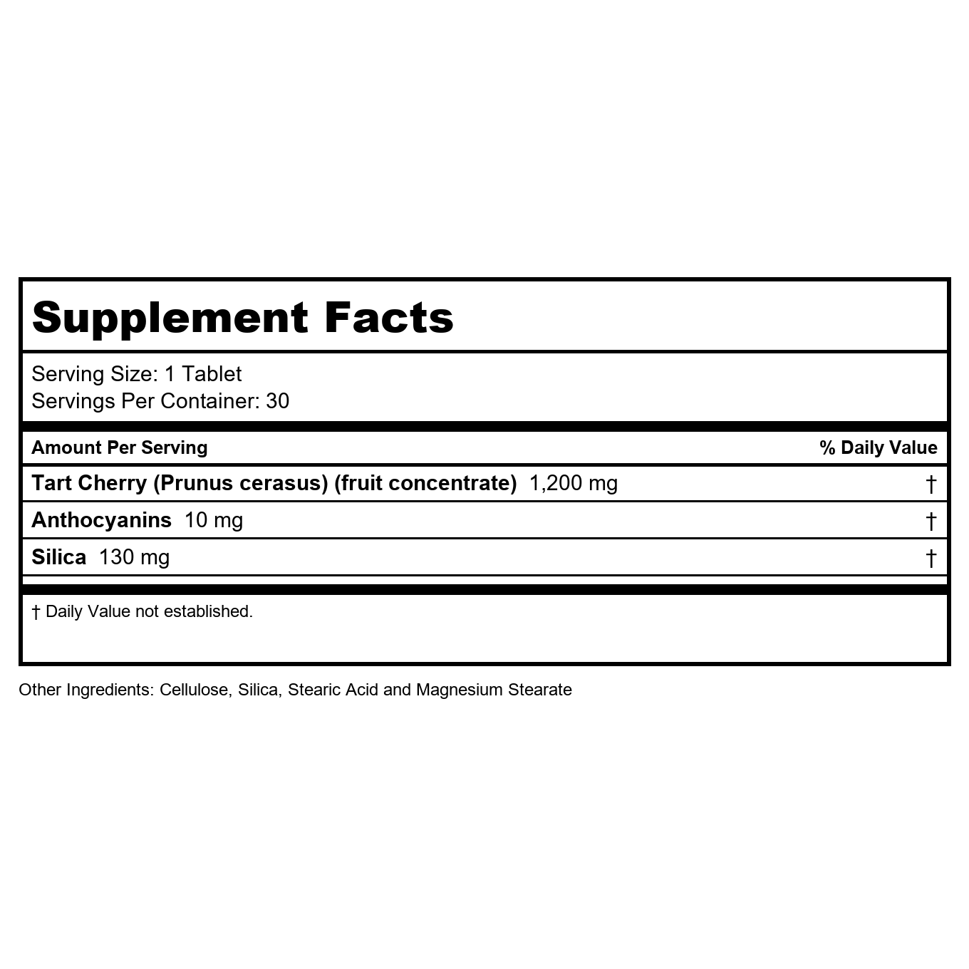 Nature's Life Tart Cherry 1200mg | Uric Acid Cleanse for Joint Comfort, Muscle Recovery & Sleep Support | with Anthocyanins & Polyphenols | 30 Tablets