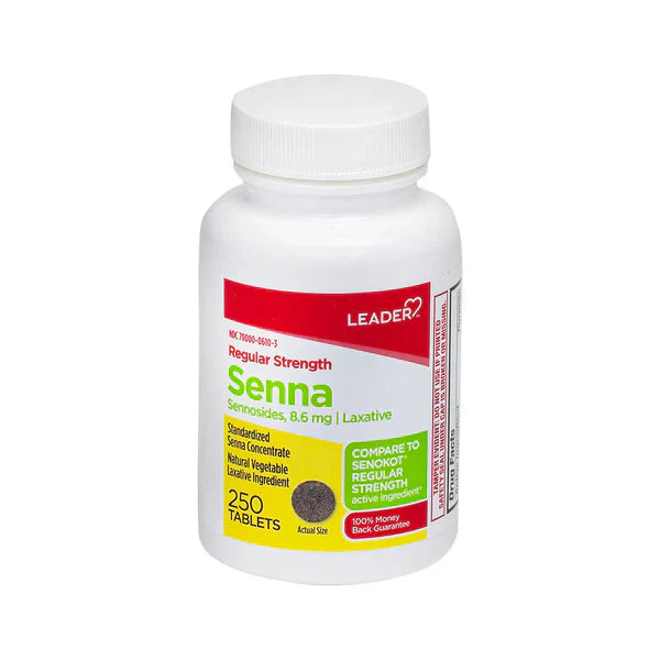 Leader Laxative Sennosides 8.6Mg Tablets 250 Ct