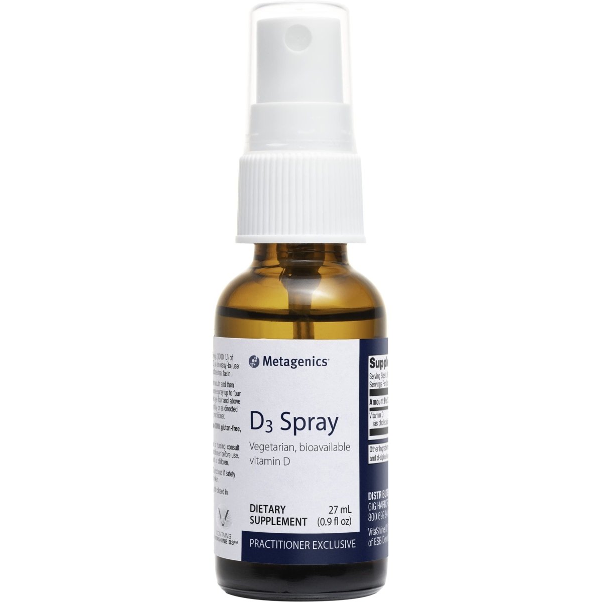 Metagenics D3 Spray ? Vegetarian and Bioavailable Vitamin D Supplement 1,000 IU (25 mcg) ? Support for Bone, Cardiovascular, and Immune Health* | 150 Servings