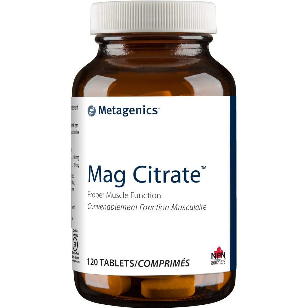 Metagenics Mag Citrate, Magnesium Citrate Supplement with Calcium to Help Support Healthy Muscle Function - 30 Servings