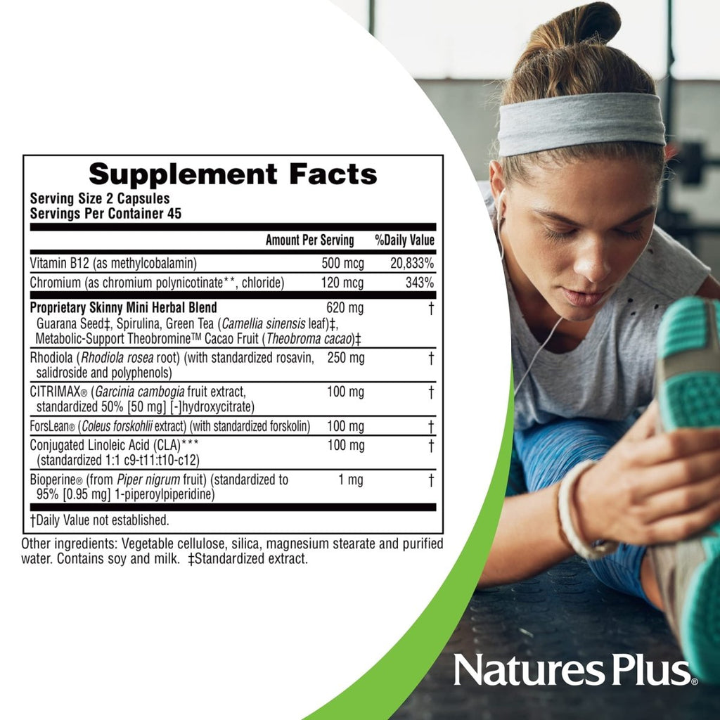 Natures Plus - Skinny Mini Energizing Weight Loss Formula - 90 Vegetarian Capsules