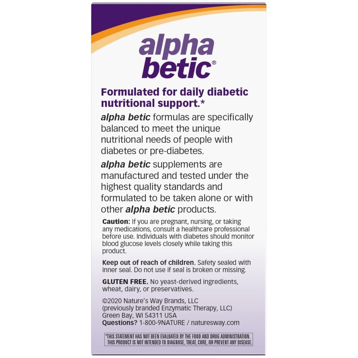 Nature's Way Alpha betic Multivitamin, Energy Support, 30 Count