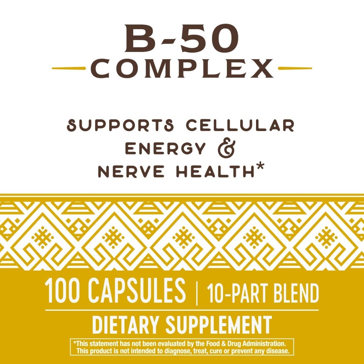 Nature's Way Vitamin B-50 Complex Capsules - Comprehensive B-Vitamin Support