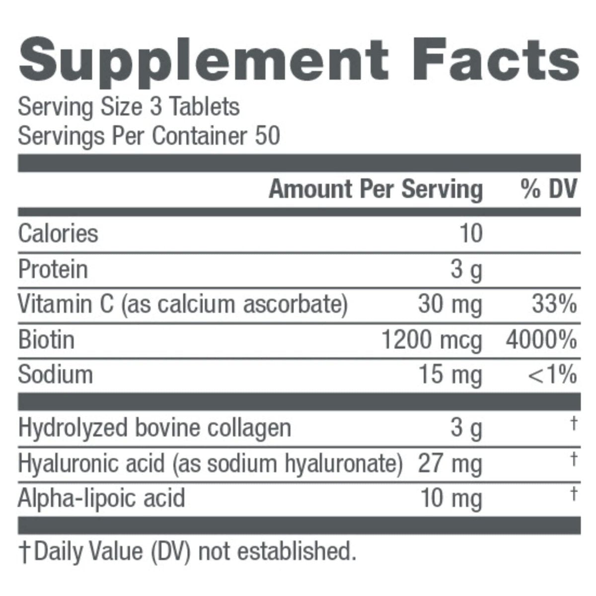 NeoCell Collagen Beauty Builder With Hyaluronic Acid and Biotin, Skin, Hair and Nails Supplement, Includes Antioxidants, Tablet, 150 Count, 1 Bottle