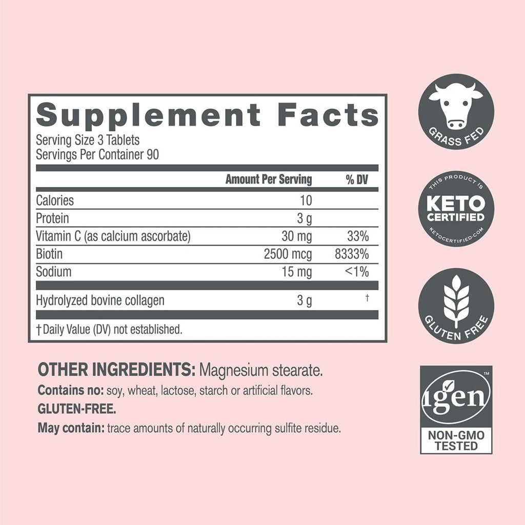 NeoCell Super Collagen With Vitamin C and Biotin, Skin, Hair and Nails Supplement, Includes Antioxidants, Tablet, 270 Count, 1 Bottle