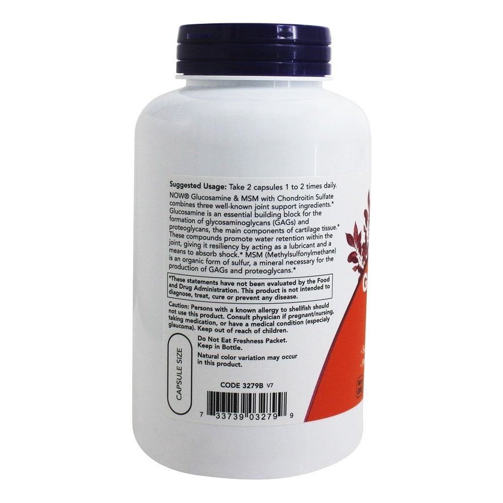 Now Foods Glucosamine & MSM 180 Vcaps - 3279