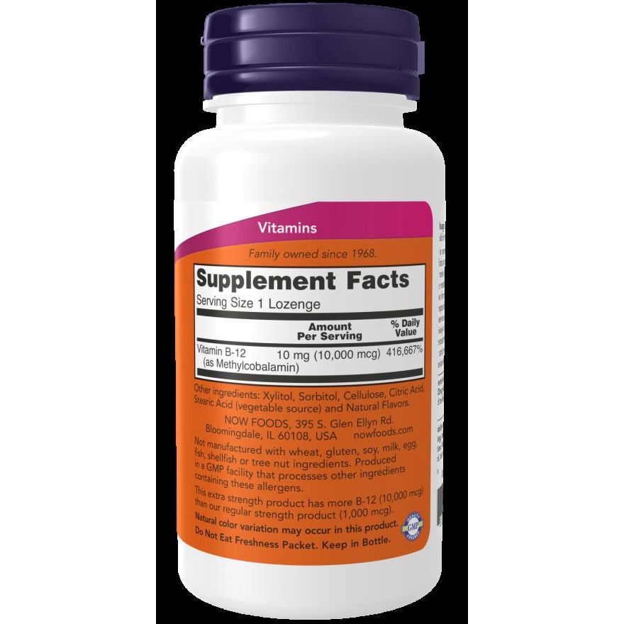 Now Foods Methyl B-12 10,000 mcg 60 Lozenges - 0501