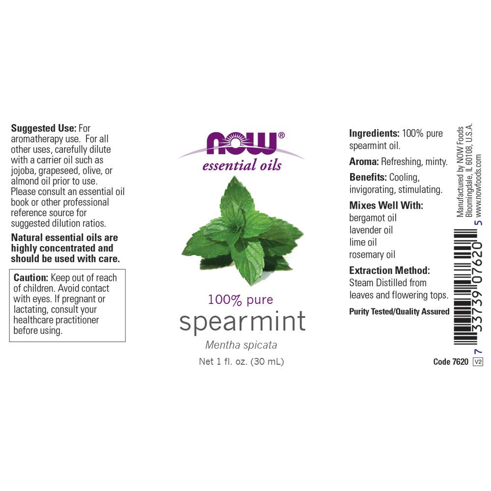 NOW Spearmint Oil, 1-Ounce