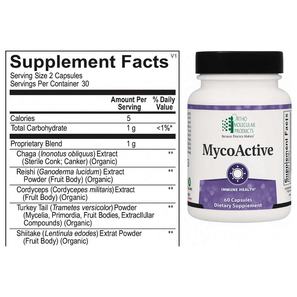 Ortho Molecular Products MycoActive 60 Caps