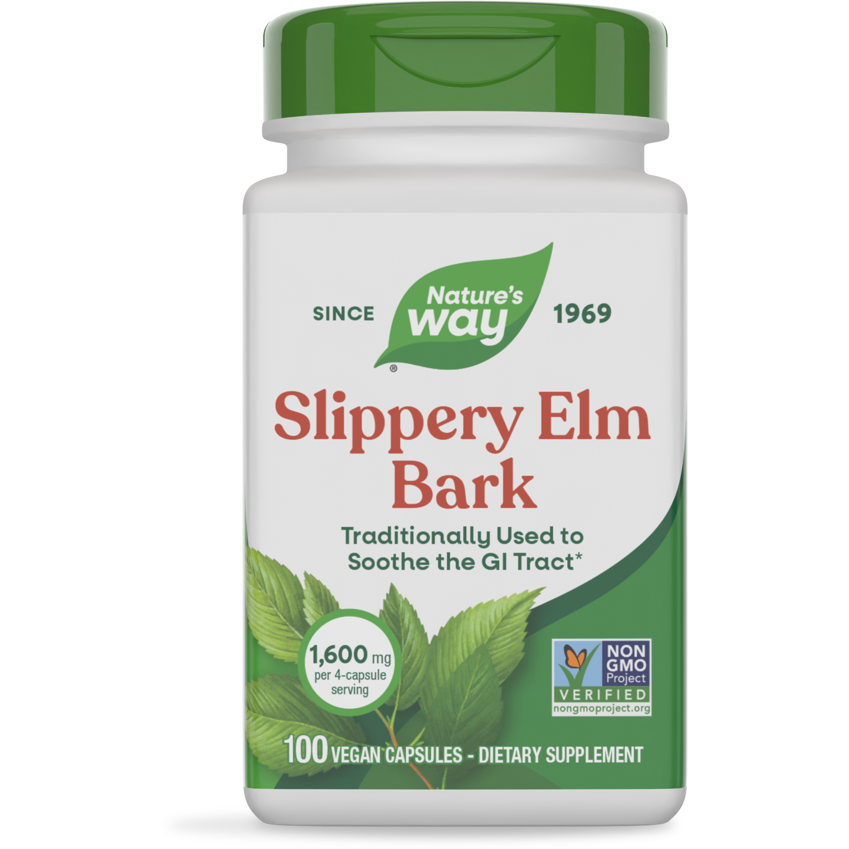 Nature's Way Slippery Elm Bark 100 Vcaps - 2 Pack