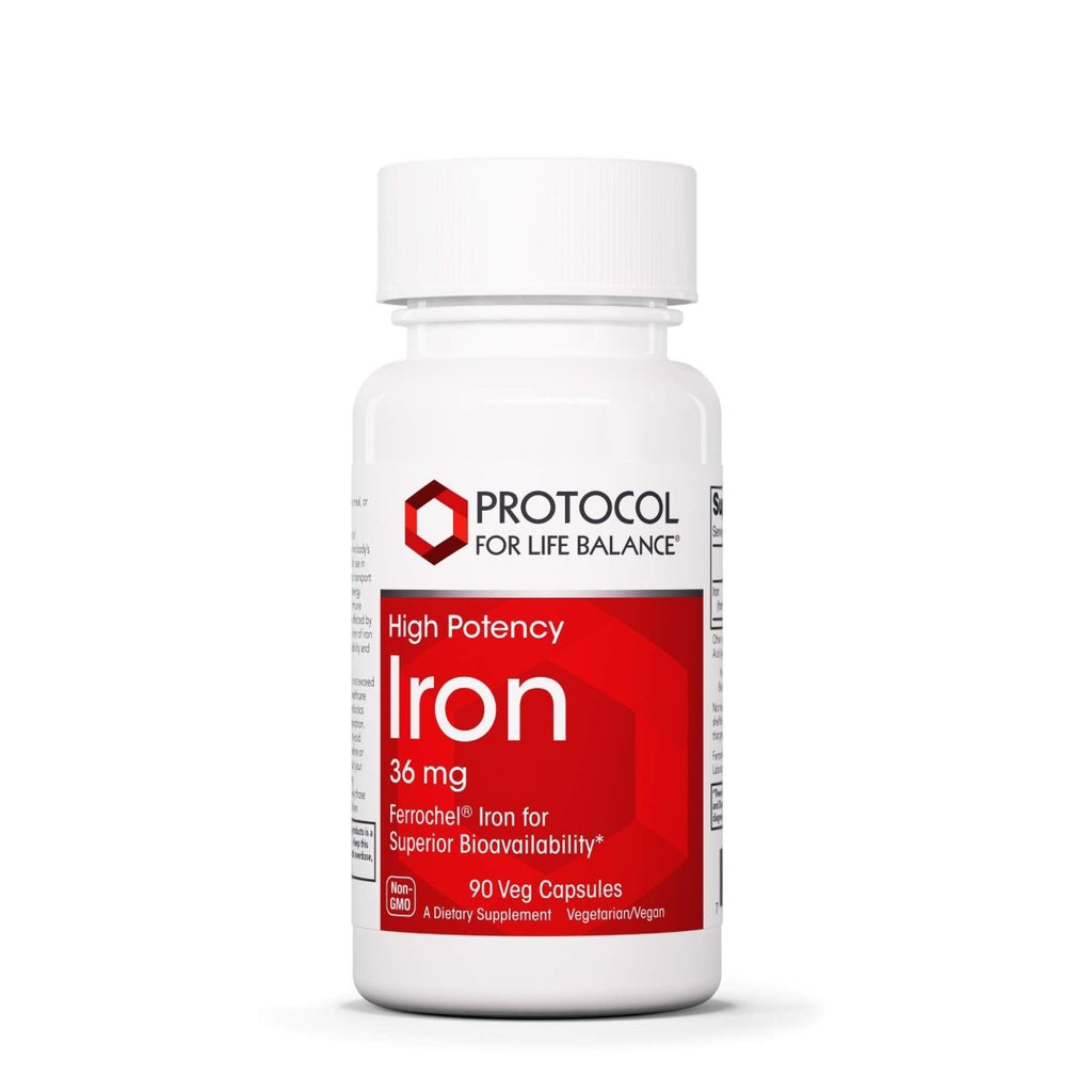 Protocol For Life Balance High Potency Iron 36mg 90 Vcaps - P1444