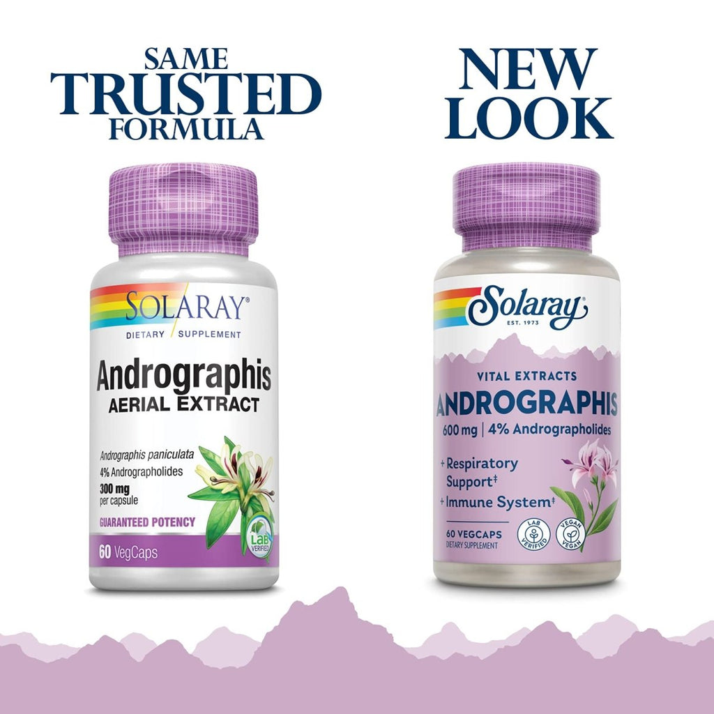 Solaray Andrographis Aerial Extract 600 mg - Immune & Respiratory Support - 60 VegCaps