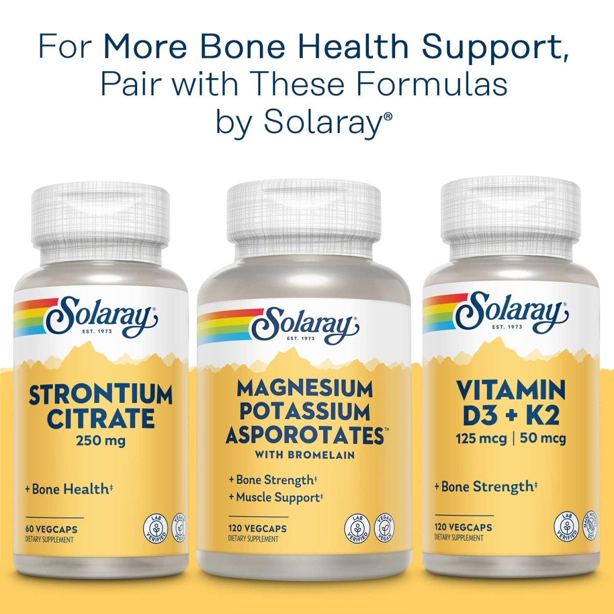 Solaray - Calcium Magnesium Zinc - 250 Vegetarian Capsules  04561
