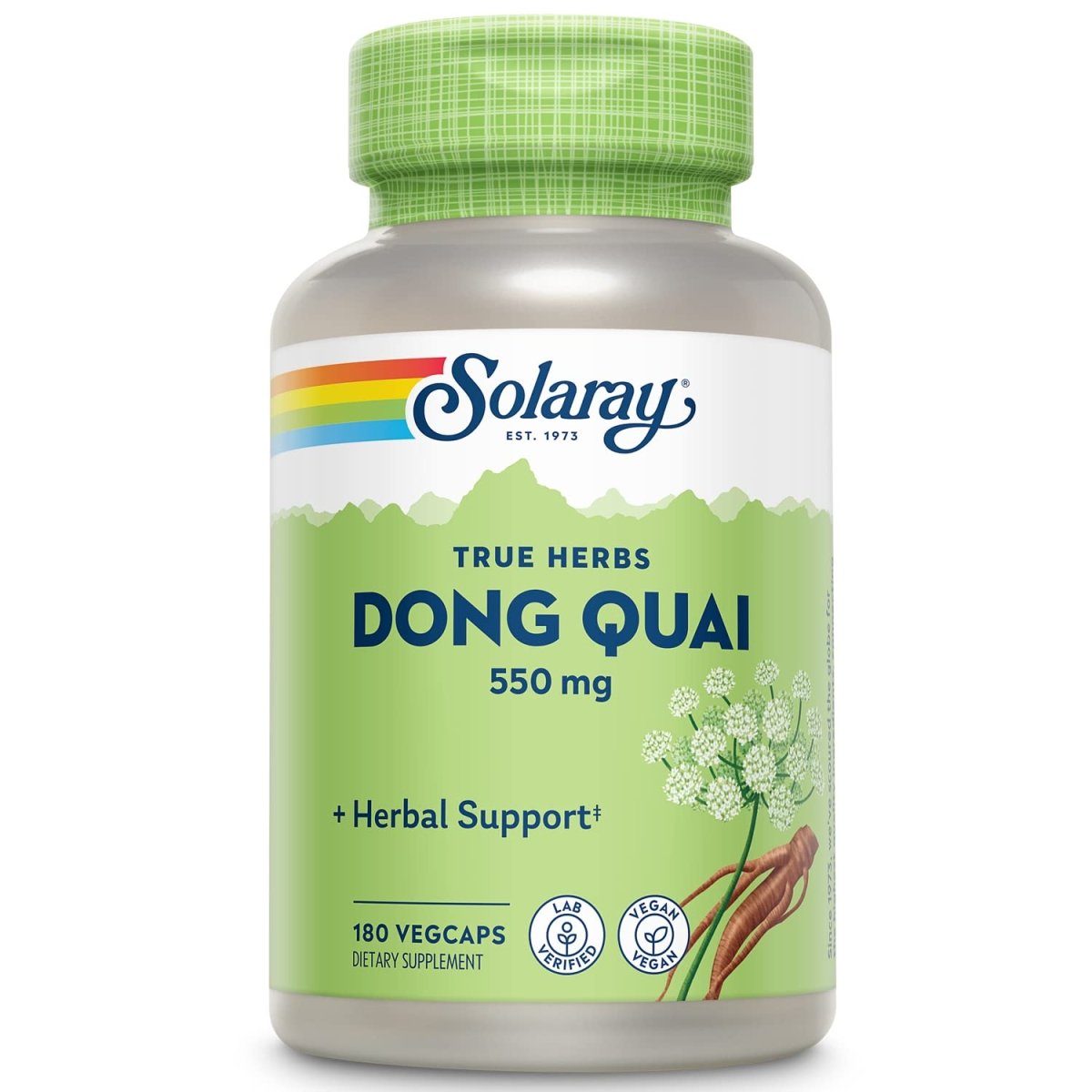 Solaray Dong Quai Root 550mg - 180 Vegan Capsules   01236