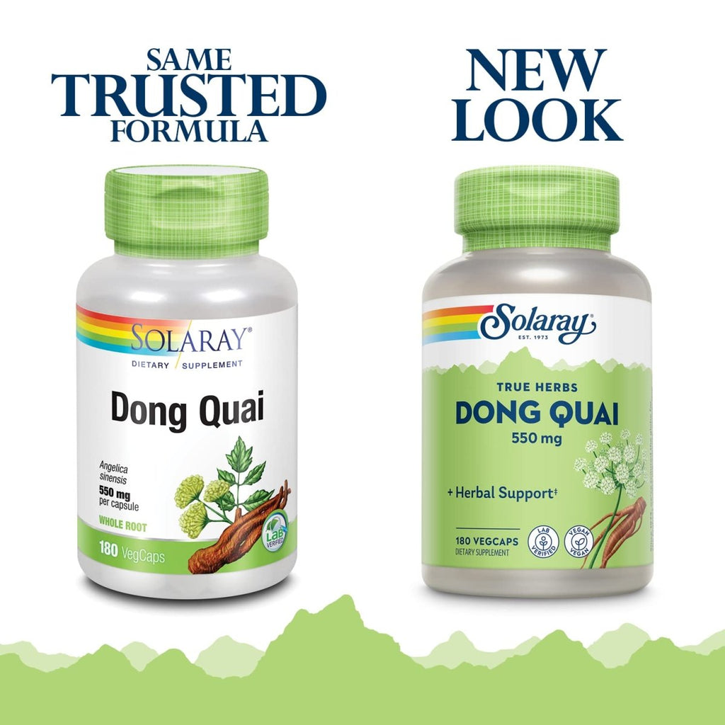 Solaray Dong Quai Root 550mg - 180 Vegan Capsules   01236