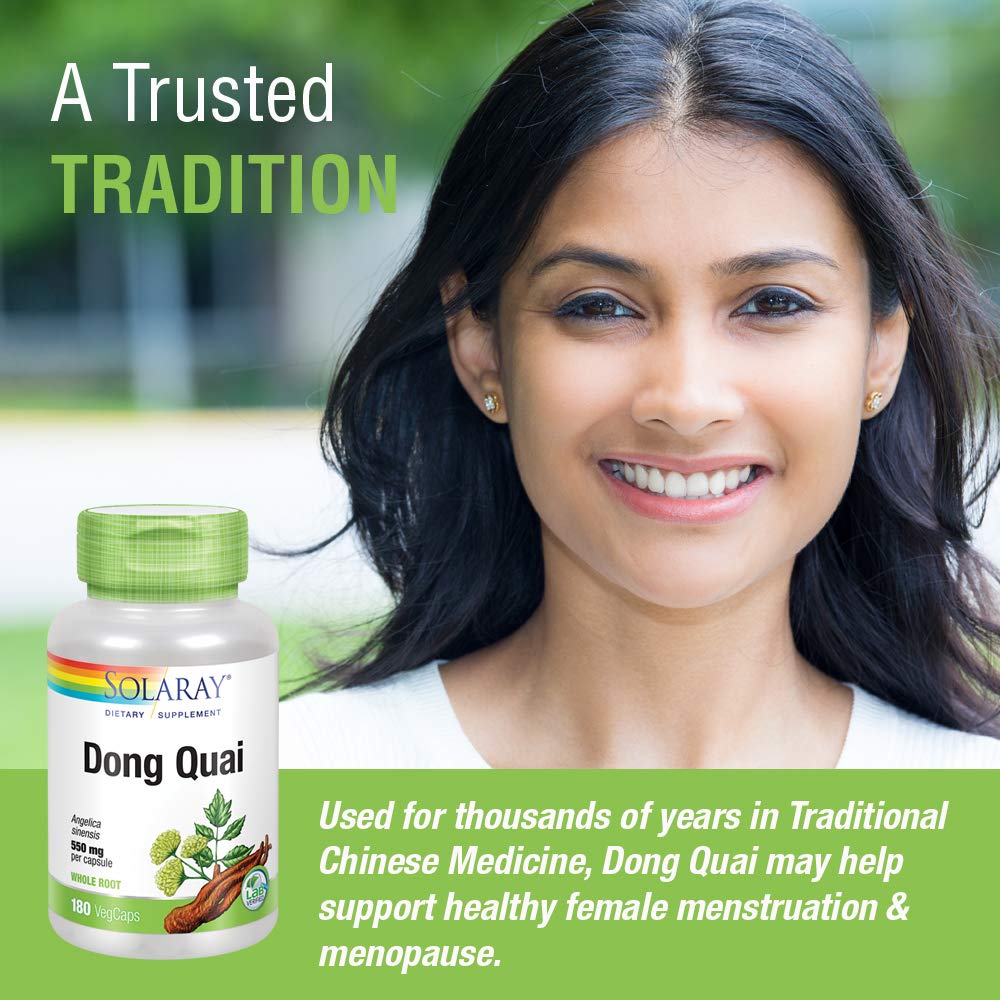 Solaray Dong Quai Root 550mg - 180 Vegan Capsules   01236