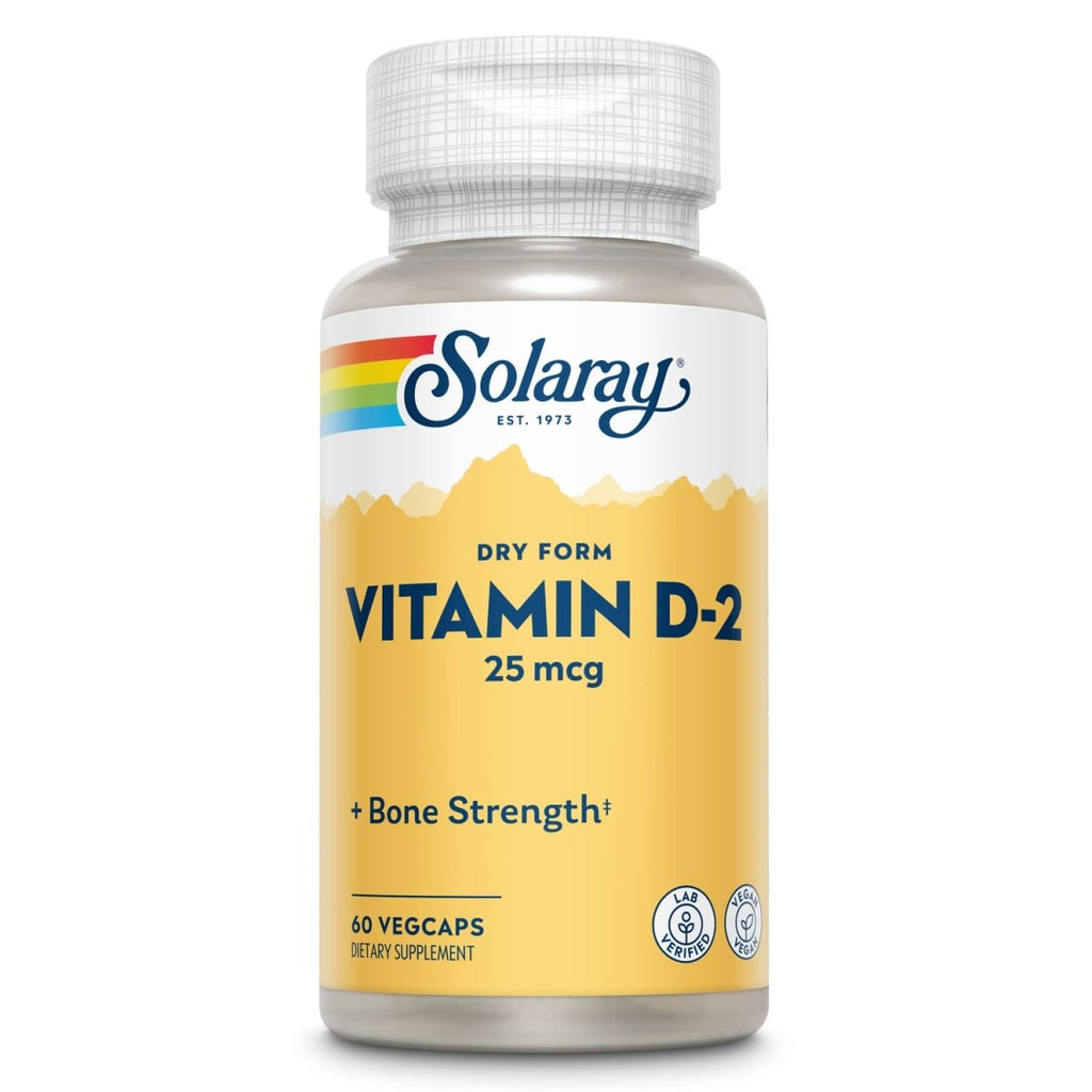 SOLARAY Dry D-2, Veg Cap (Btl-Plastic) 1000IU | 60ct
