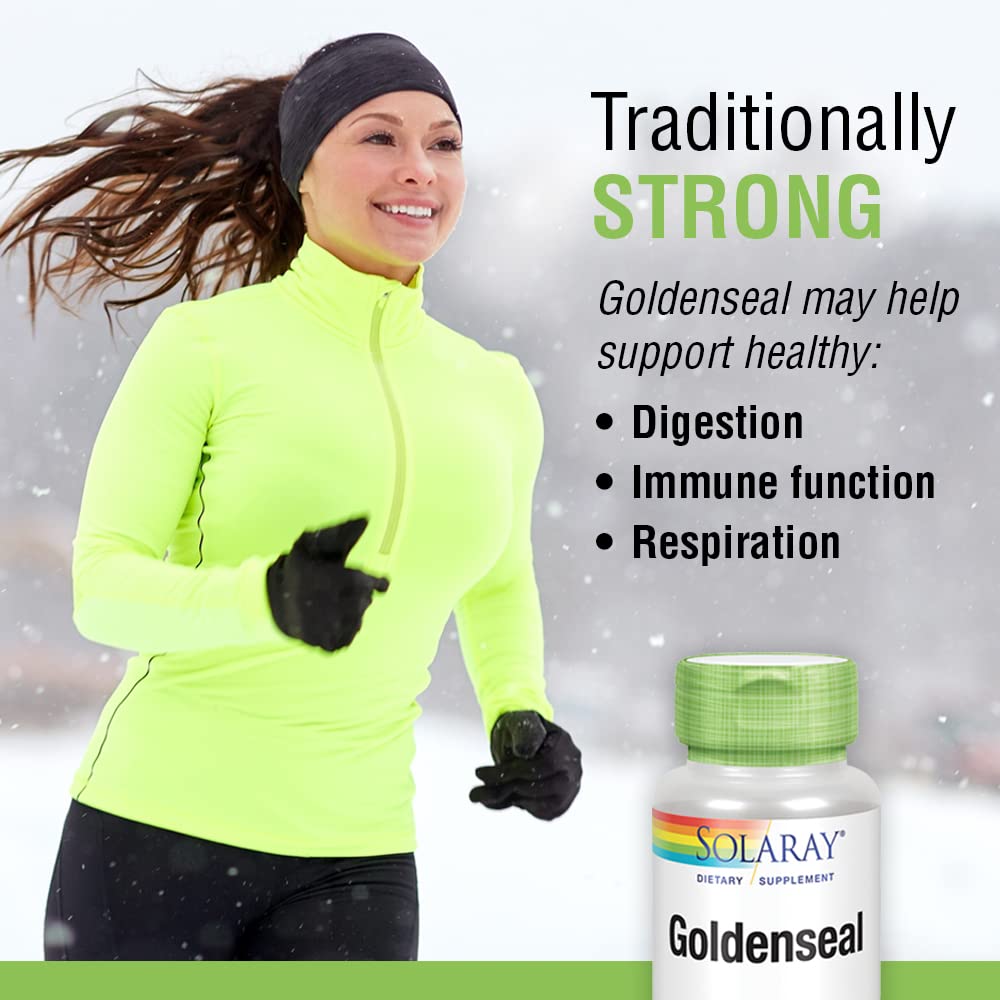 SOLARAY Goldenseal Root - Digestion, Immune & Respiratory Support - 100 VegCaps