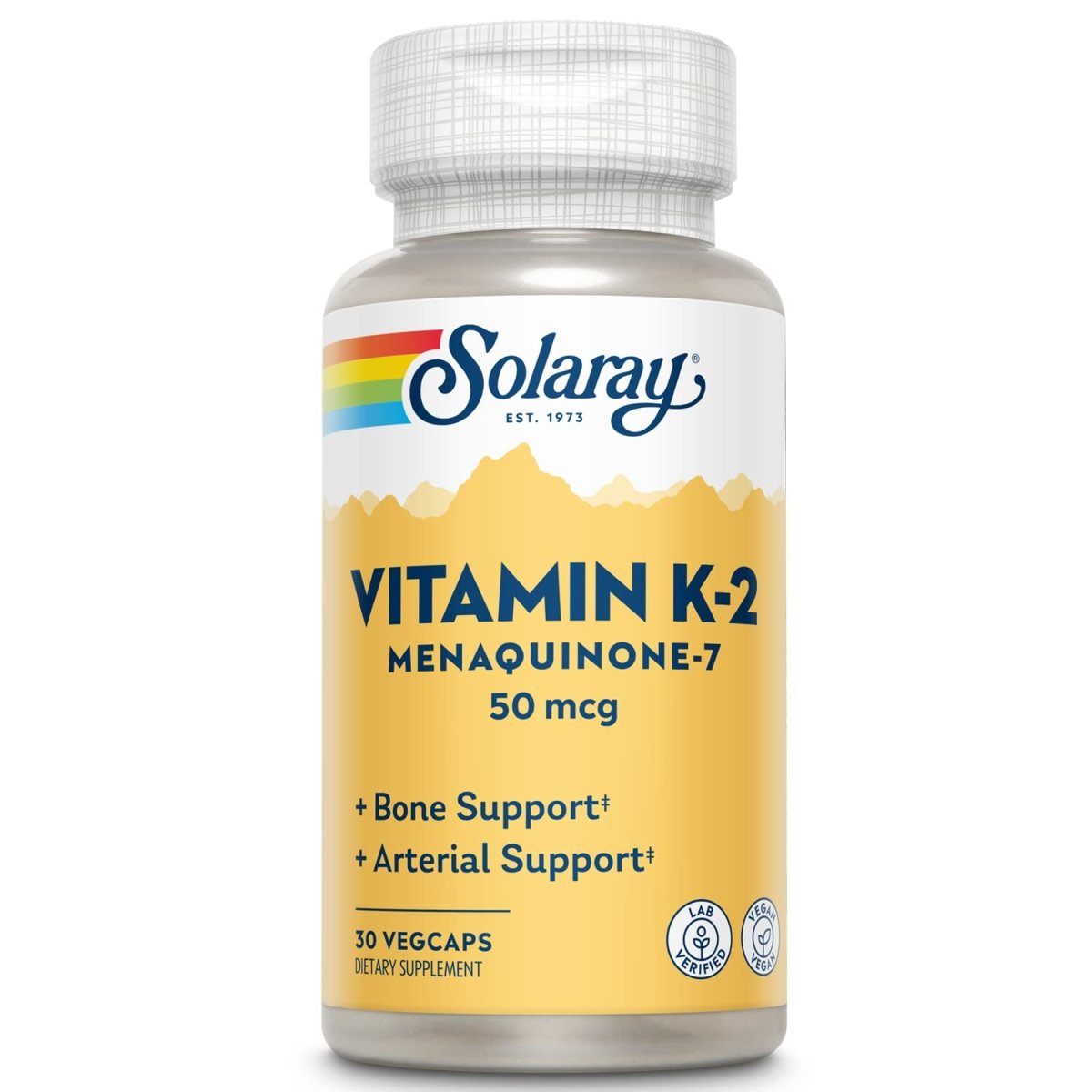 Solaray K2 MK7 - Advanced Vitamin K2 Support - 50mcg, 30 Veg Capsules