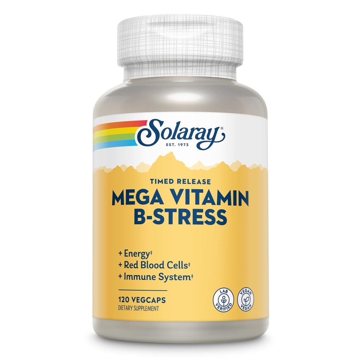 SOLARAY Mega Vitamin B-Stress, 120 VegCaps  04241