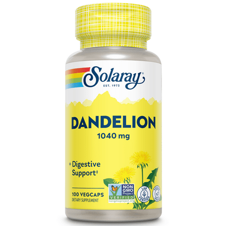 Solaray - Organically Grown Dandelion - 100 Vegetarian Capsules - Walmart Only