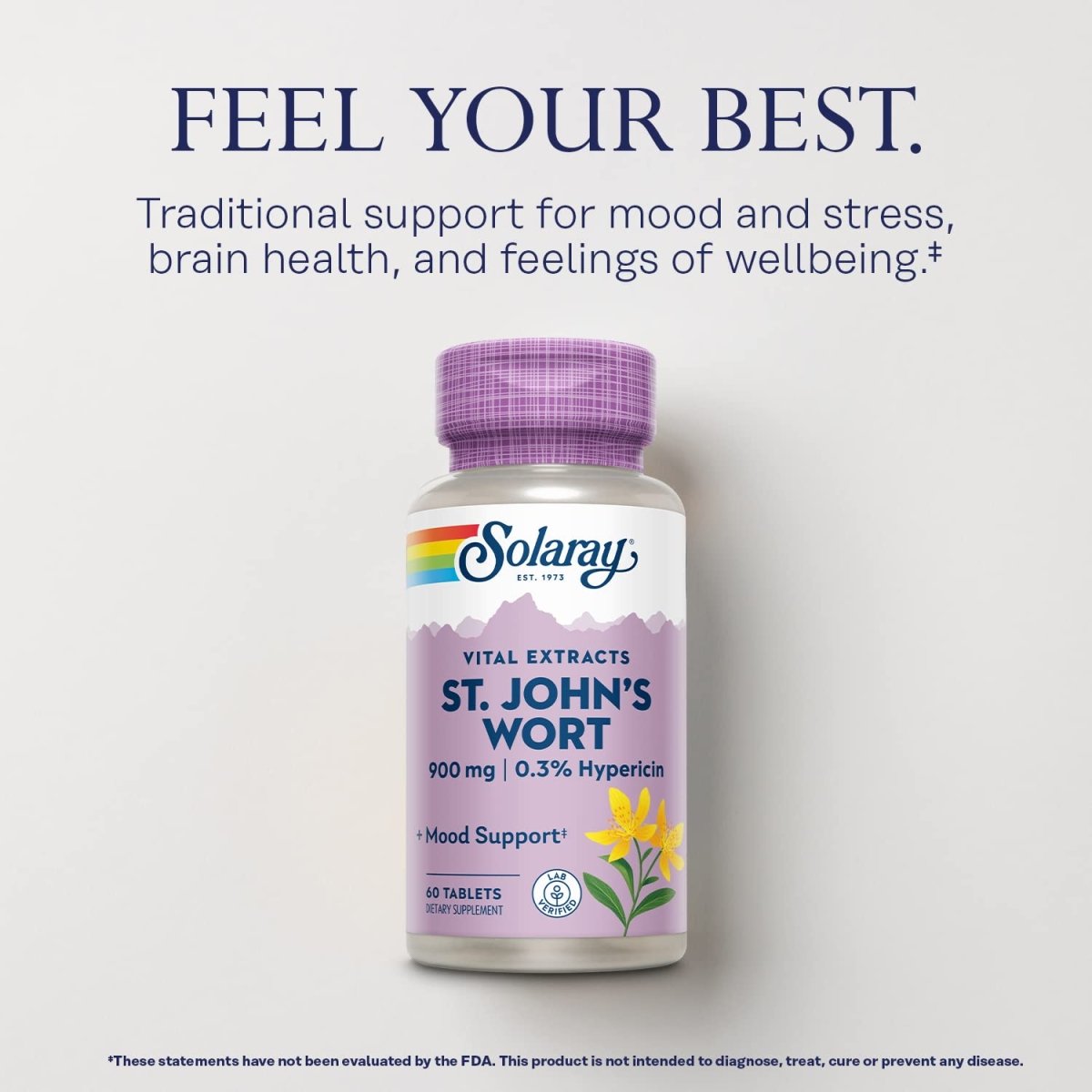 Solaray St. John's Wort Aerial Extract One Daily - 60 Tablets