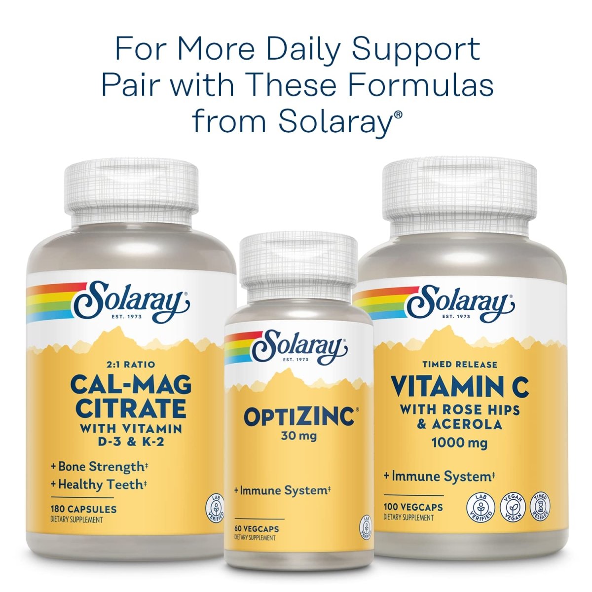 Solaray Vitamin B Complex 100 mg - Comprehensive B Vitamins for Healthy Energy and Vitality - 250 VegCaps